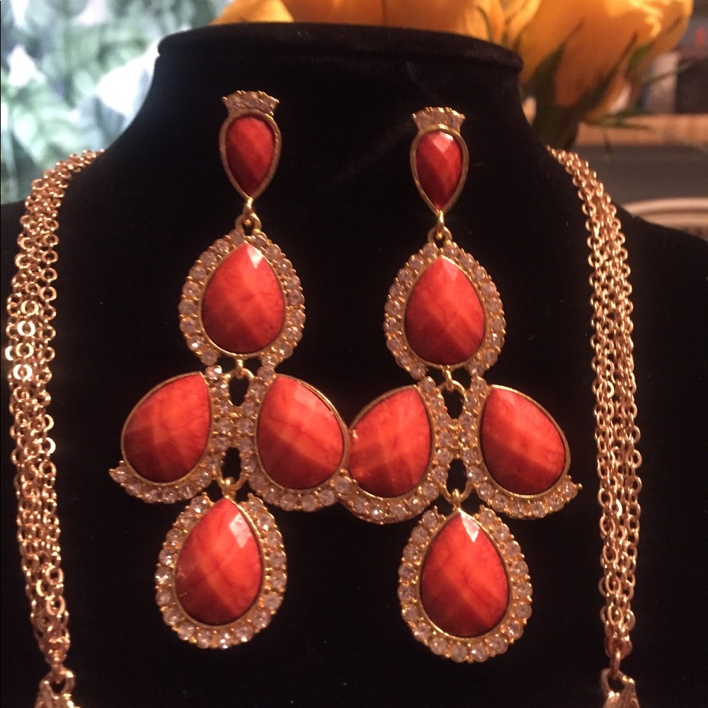Amrita Singh orange Sagaponack earrings